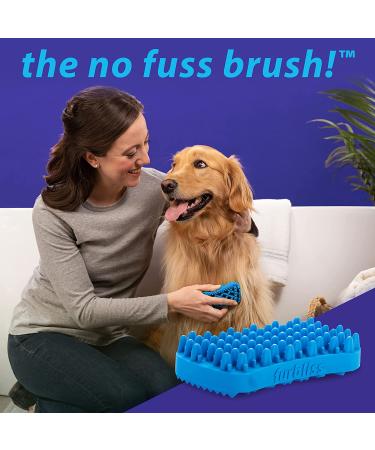 Furbliss Dog & Cat Grooming Brush by Vetnique Labs - Soft Pet Brush for Bathing, Deshedding, and Massaging - Short Hair - Buy Online on GoSupps.com