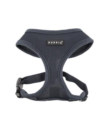 Puppia dog harness for small and medium -sized dogs - super soft in many colors - also usable as a puppy dishes - anti -anti -tanning crockery for dogs gray m m gray