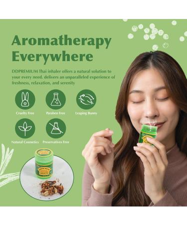 DDPremium Bundle 2 Pack Thai Herbal Inhaler with Menthol & Essential Oil - Yadom Original Refreshing Formula - Buy Online on GoSupps.com