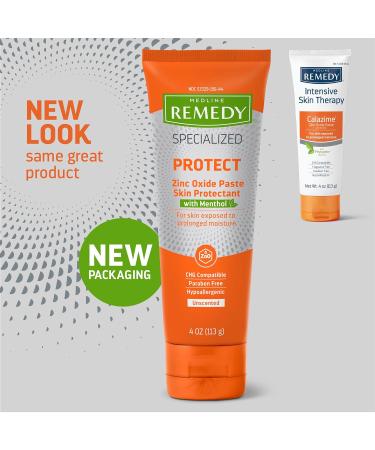 Medline Remedy Zinc Oxide Paste with Menthol - Unscented Hypoallergenic 4 oz for Diaper Rash & Incontinence Care - Soothing Protection - Buy Online on GoSupps.com
