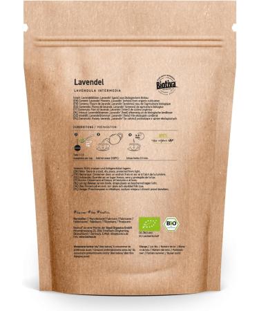 Fleurs de lavande bio enti res 250g - th de lavande bleue - th de lavande - embouteill et contr l en Allemagne - Biotiva - Buy Online on GoSupps.com