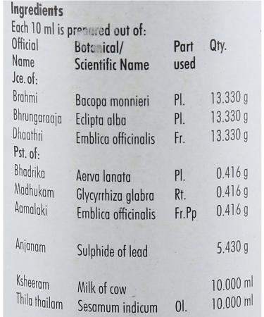 NAGARJUNA Brahmi Thailam -200 ML with Free Pachak Methi - Buy Online on GoSupps.com