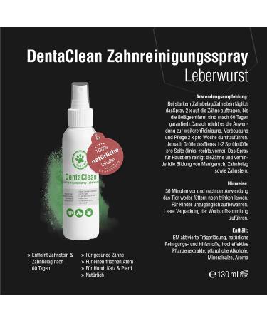 Lolo & Max DentaClean Spray Liverwurst Tooth Cleaning Spray for Pets | Fresh Breath & Dental Care - Buy Online on GoSupps.com