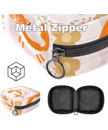 Sweet Women's Autumn Fox Binding-Up Bag | Large Menstrual Cup Pocket & Zipper | Perfect for Periods Panty Liners & Tampons - Multicolored - Buy Online on GoSupps.com