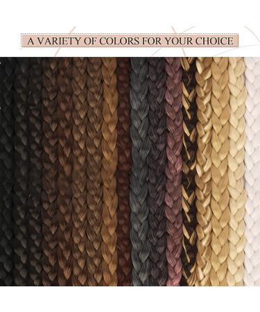 BARSDAR 66cm Dark Brown Synthetic Braided Ponytail Extension - Soft & Natural Look Perfect for DIY Hairstyles (Pack of 1) - Buy Online on GoSupps.com