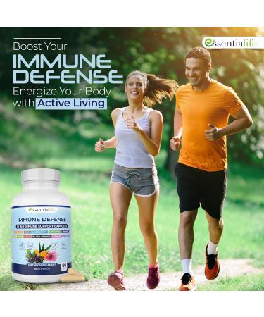Immune Support Supplement 10 in 1 Elderberry Echinacea Vitamin D Vitamin C 1000mg & Zinc Supplement - Take Charge of Your Health with Immune Booster for Adults - 60 Vitamins Capsules 60 Count (Pack of 1) - Buy Online on GoSupps.com
