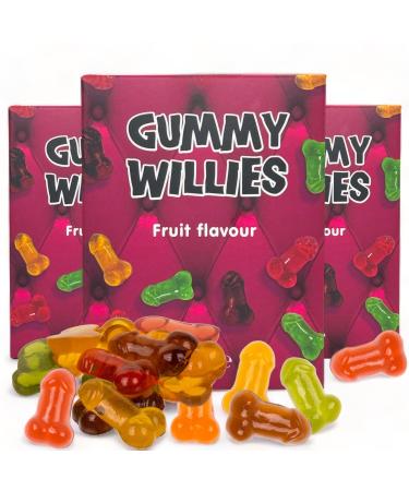 MIJOMA MIJOMA Pack of 3 penis-shaped gummies - 3 x 100g - Delicious fruity and surprising - Ideal for hen or bachelorette parties