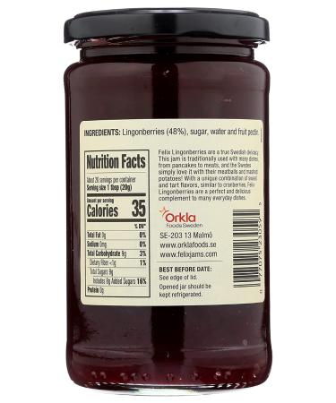 Felix Wild Natural Lingonberries 14.5 oz - Imported in Jar - Buy Online on GoSupps.com