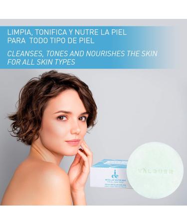 Valquer - Eau Micellaire Solide Glac e Nettoyant Visage Efficace - Hydratante Respectueuse de l'Environnement Id ale pour les Voyages et Tous les Types de Peau. 50g - Buy Online on GoSupps.com
