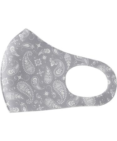 Komonee Paisley Washable Reusable Face Mask - Grey | Dustproof Cloth Mouth Cover for Men Women | Indoor Outdoor Cycling Ski Protection - Buy Online on GoSupps.com