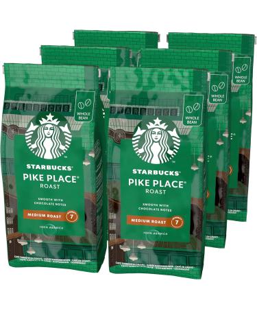 STARBUCKS Blonde Espresso Roast Blonde Roast Whole Bean Coffee 200g (Pack of 6) & Pike Place Roast Medium Roast Whole Bean Coffee 200g (Pack of 6) - Buy Online on GoSupps.com