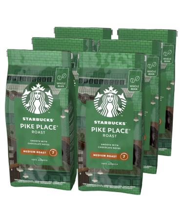 STARBUCKS Pike Place Roast Medium Roast Whole Coffee Beans 200 g (Pack of 6) Pike Place Unflavoured 200 g (Pack of 6) - Buy Online on GoSupps.com