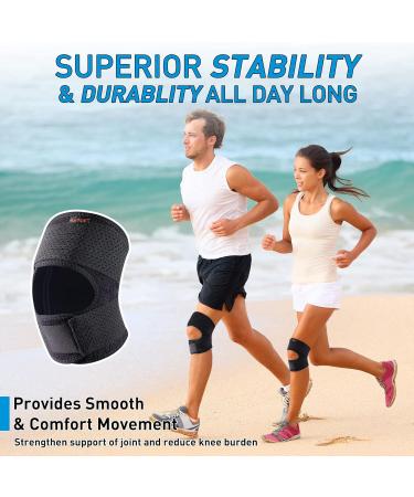 HUETIDE Patella Tendon Knee Strap - Adjustable Knee Brace for Men and Women - Pain Relief for Arthritis, Meniscus Tear, Joint Pain - Ideal for Running, Walking, Tennis - Size Medium - Buy Online on GoSupps.com