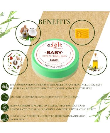 Elek Baby Herbal Ointment 20ml - Organic Hypoallergenic Diaper Cream for All Skin Types - Gentle Baby Care with Marigold & Beeswax - Buy Online on GoSupps.com