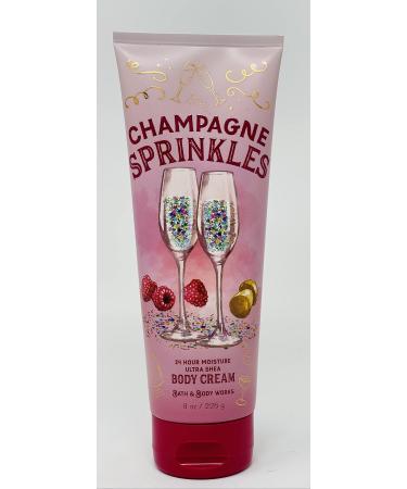 Bath & Body Works Champagne Sprinkles Signature Collection Ultra Shea Body Cream 8 Ounce (Champagne Sprinkles)