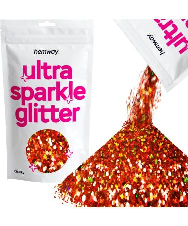 Hemway Bronze Holographic Chunky Glitter 100g 3.5oz Cosmetic Safe 1/40" 0.025" 0.6mm Bronze Brown Holographic Chunky - 100g