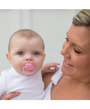 Dr. Brown's Advantage Symmetrical Pacifier 2-Pack with Air Flow, Pacifier Clip - Pink Stars - Buy Online on GoSupps.com