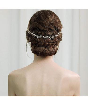 BABEYOND Bridal Pearl Vintage Wedding Headband with Lace Ribbon - White Beads - Buy Online on GoSupps.com