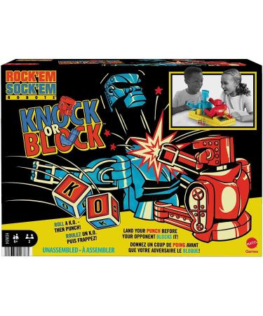 Rock Em Sock Em Robots Knock or Block Edition Boxing Game - Red Rocker and Blue Bomber Figures in Ring for Kids Gift - Buy Online on GoSupps.com