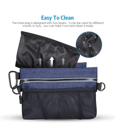 BriFit Dog Treats Bag - Magnetic Lock Feces Bag Holder Adjustable Belt & Dwellbag (Blue) - Perfect for Pet Owners - International Shipping Available - Buy Online on GoSupps.com