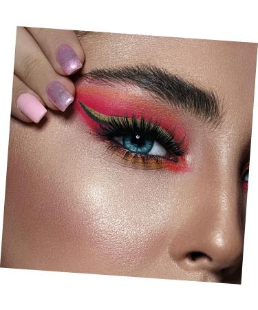 Angoily 4 pairs Eye Adhesive Girls Eyelashes Makeup Temporary Glitter for Waterproof with Supplies Line 1 count (Pack of 1) Gloden - Buy Online on GoSupps.com