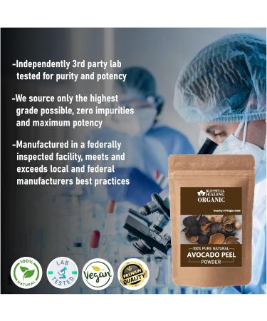 Organic Avocado Peel Powder 100% Pure Natural 200 Gram / 7.05 oz 7.05 Ounce (Pack of 1) - Buy Online on GoSupps.com