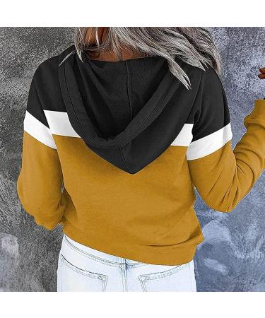oelaio Sweatshirt Womens Hoodie Womens Fleece Turtleneck Sweatshirt Sweatshirt Halloween Embroidered Yellow Large - Buy Online on GoSupps.com