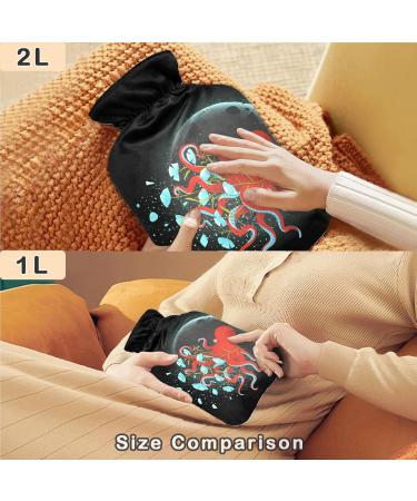 NAANLE OCTOPUS MOON 2L Transparent Hot Water Bottle - Large Heat & Cold Therapy for Pain Relief - Ideal for Bed & Comfort - Buy Online on GoSupps.com