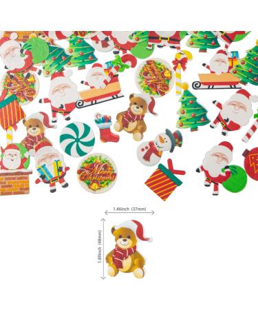 Gyufise 300Pcs Edible Christmas Cake Cupcake Decoration Edible Xmas Santa Claus Snowman Socks Cake Decorations Wafer Paper Holiday Cake Topper for Christmas Party Supplies - Buy Online on GoSupps.com