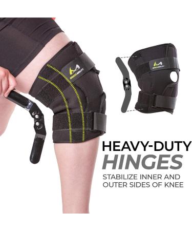 BraceAbility Plus Size Knee Brace - Bariatric Hinged Wraparound Sleeve for Meniscus Tears, Arthritis, Tendonitis - 6XL - Buy Online on GoSupps.com