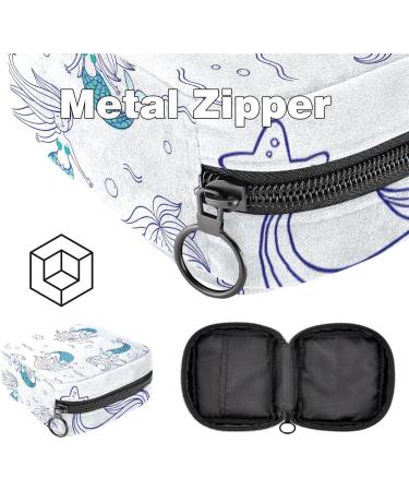 Ocean Sea Mermaid Underwater Storage Pocket for Menstrual Cup - Portable Periodasa for Women Teen Girls & Menstrual Care - Buy Online on GoSupps.com