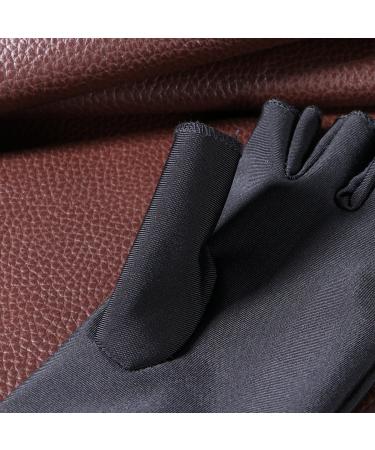 Lurrose UV Shield Gloves - 5 Pairs Black Nail Art Manicure Protective Gloves for LED UV Gel Nail Dryer - Buy Online on GoSupps.com