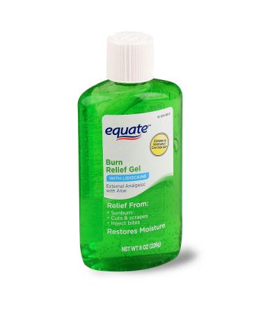 Equate Burn Relief Gel with Lidocaine - Fast Pain Relief 8 oz | Soothing Skin Care for Burns & Minor Injuries - Buy Online on GoSupps.com