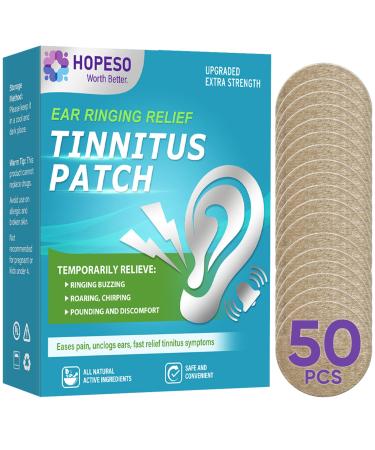 Tinnitus Relief for Ringing Ears, Tinnitus Relief Patches for Hearing Loss and Ear Pain Relief, Natural Herbal Tinnitus Relief Treatment Patches, 50Pcs