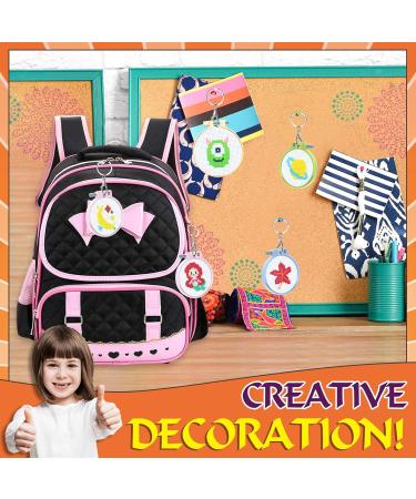 ZOCONE 12 PCS Cross Stitch Kits for Kids - Beginner Embroidery Hoops & Needlepointing Tools with Instructions - Ideal for Backpack Charms & Ornaments - Pattern 2 - Buy Online on GoSupps.com