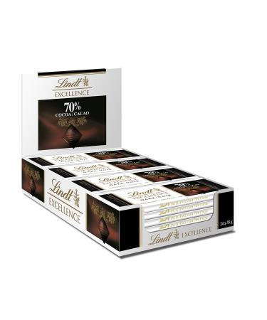 Lindt - Pr sentoir de 24 Barres EXCELLENCE - Chocolat Noir 70% Cacao 24x35g 1