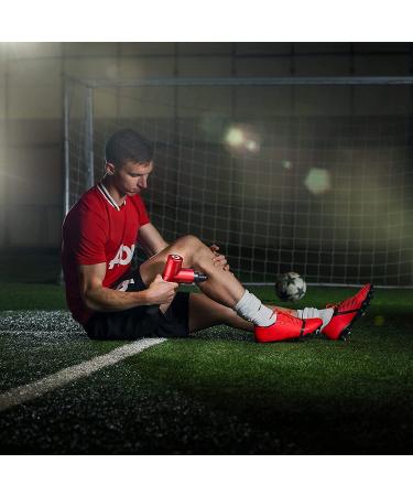 NoCry Professional Deep Tissue Massage Gun - Cordless Handheld 5 Speeds 3200 BPM - 4 Attachment Heads - Athletes & Office Workers Relief - Red - Buy Online on GoSupps.com