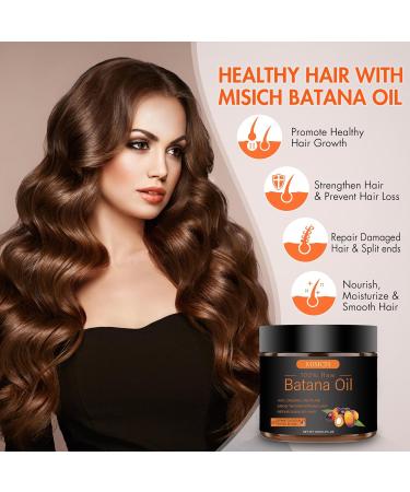 Raw Batana Oil for Hair Growth | 100% Natural & Organic Dr. Sebi Batana Oil - Unrefined Hair Growth Oil for Men & Women | 5.3 oz - Buy Online on GoSupps.com