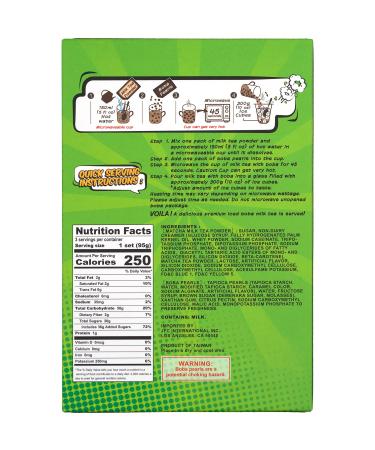 Instant Boba Bubble Milk Tea Kit with Boba Straws - Taro, Black Tea, Matcha - 9 Servings - Buy Online on GoSupps.com