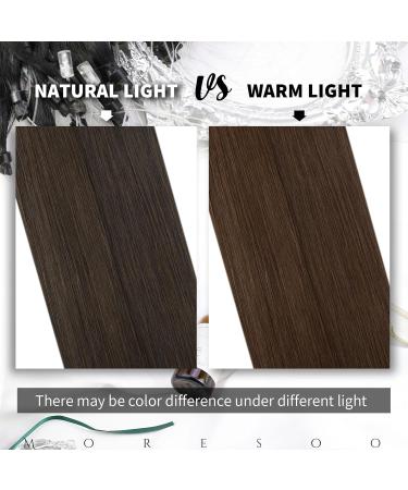 Moresoo Microring Extensions - Real Hair Dark Brown 45 cm | Remy Loop Extensions #4 | Easy Application Microrings 1g/s 50g - Buy Online on GoSupps.com