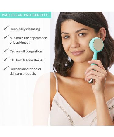 PMD Clean Pro - Smart Facial Cleansing Device with Silicone Brush & Anti-Aging Massager - Buy Online on GoSupps.com