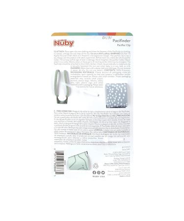 Nuby Pacifinder Pacifier Clip 2 Pack - Boy Blue Dots and Green Dino Holder - Buy Online on GoSupps.com