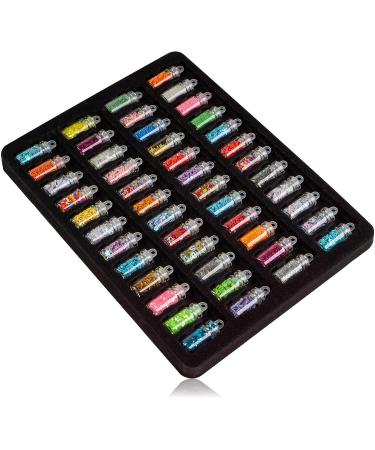 SHANY 3D Nail Art Decoration Mini Bottles - 48 Glass Bottles + Free Nail Art Tweezer - Buy Online on GoSupps.com