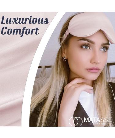 MATASSE Silk 3D Contoured Eye Mask - Champagne & Pink Sleep Mask for Women Men - Silk Eye Cover to Prevent Wrinkles - Buy Online on GoSupps.com