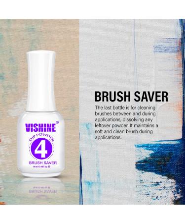 Vishine 5pcs Dip Powder Liquid Set: Bond Primer, Base Top Coat, Activator, Brush Saver | Long-lasting & Shining Nail Art Kit 14ml - Buy Online on GoSupps.com