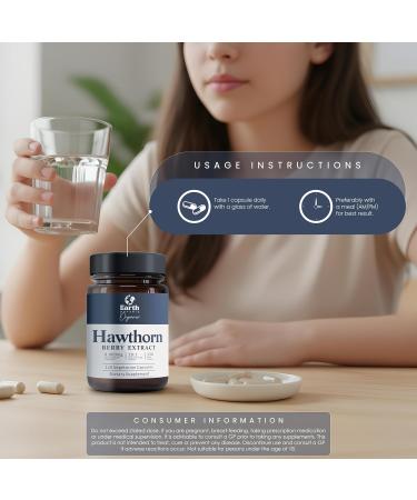 Earth BOTANIC Organic Hawthorn Berry Extract 20:1 8000 mg Equivalent per Capsule Hawthorn Berry Capsules 120 Vegetarian Capsules Hawthorn Extract Supplement Non-GMO Vegan - Buy Online on GoSupps.com
