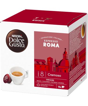 Nescaf Dolce Gusto Espresso Roma Caff 6 boxes of 16 capsules (96 Capsules) - Buy Online on GoSupps.com