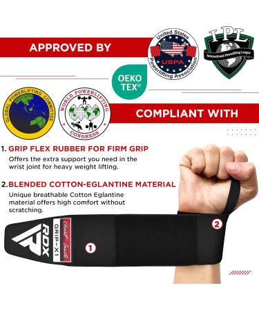 RDX Wrist Bandages for Fitness & Strength Training - IPL UPA Approved 45cm Wrist Wraps for Weightlifting - Full Black - Buy Online on GoSupps.com