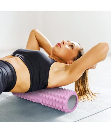 Relaxdays Fascia Roller Set of 3 - Massage Roller Fascia Stick & Hedgehog Ball for Neck Back & Legs - Medium Hard Pink - Improve Muscle Recovery - Buy Online on GoSupps.com