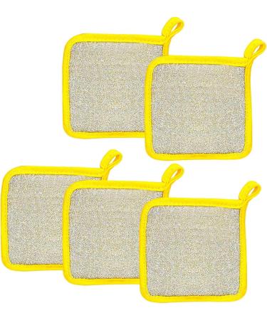 Multipurpose Dishwashing Rags - Double Layer Wipes Dish Cloths Cleaning Rags Sponge Reusable Dish Washing Scrubbers Cleaning Towels Dish Cloth for Kitchen Bathroom - Buy Online on GoSupps.com